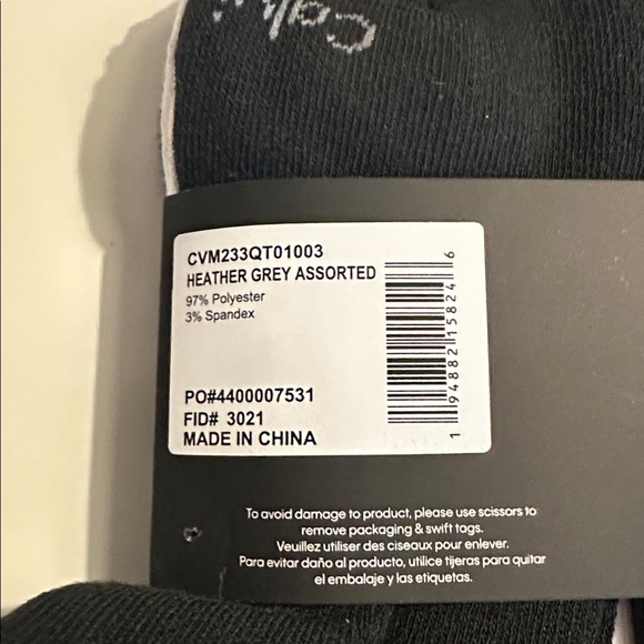 Calvin Klein Cushioned Quarter Stretch Heather Assorted Color Socks OS NWT - Picture 4 of 6